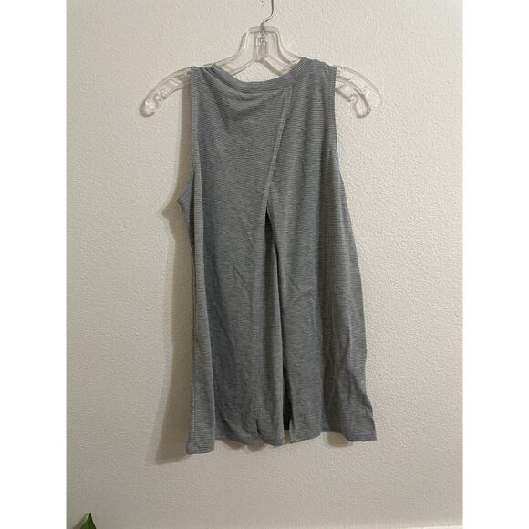 bcbgeneration, Grey Striped Open Back Tank Top, Size XS - Picture 3 of 4